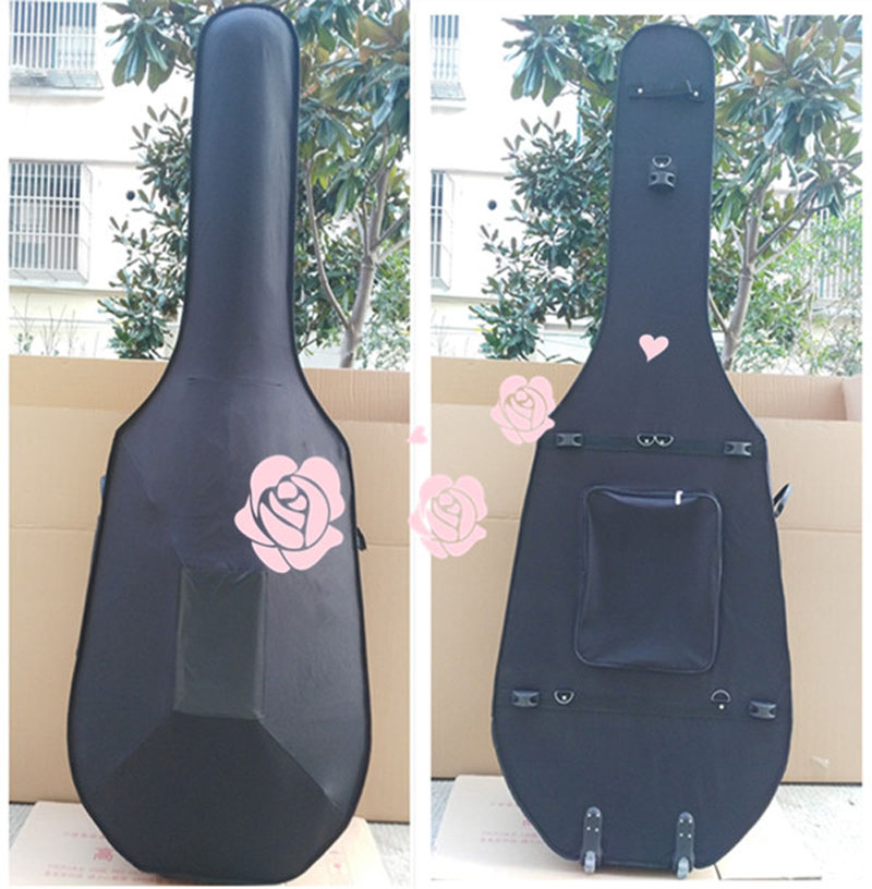 Big bass double bass case with wheels double shoulder back can be dragged to the thick bass bag