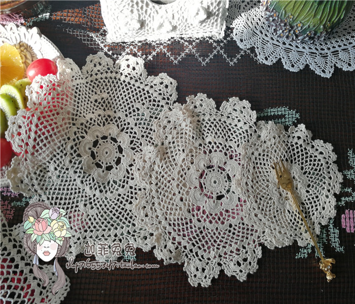 Foreign trade export to Europe handmade crochet crochet fine line craft coaster vase pad multi-purpose