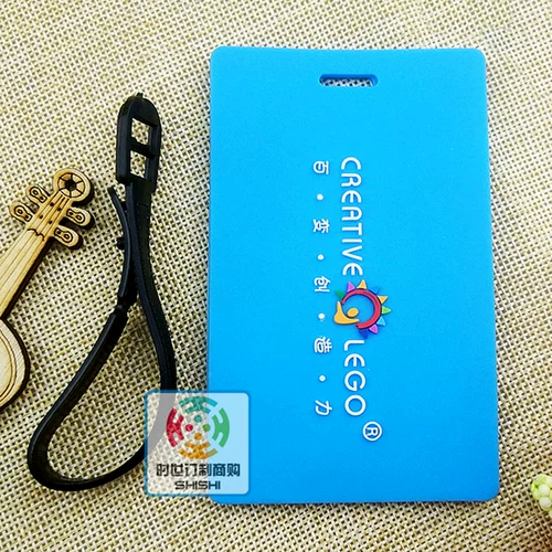 Багажная бирка, чемодан, картхолдер из ПВХ для путешествий, делается под заказ, с печатью вашего логотипа