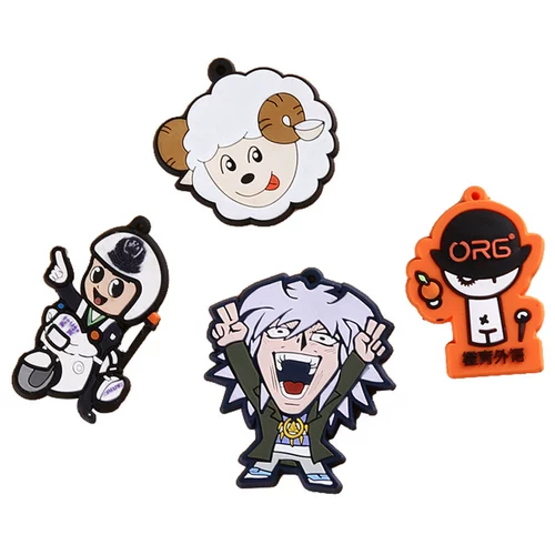 Брелок из ПВХ, мультяшная подвеска, с печатью вашего логотипа, подарок на день рождения