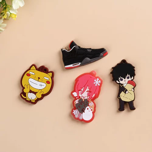 Брелок из ПВХ, мультяшная подвеска, с печатью вашего логотипа, подарок на день рождения