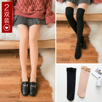 Foot cover Warm Plush Dew leg deity Thickened Protective Ankle Snowy Socks Woman Warm and kneecap Knee Shake the same winter