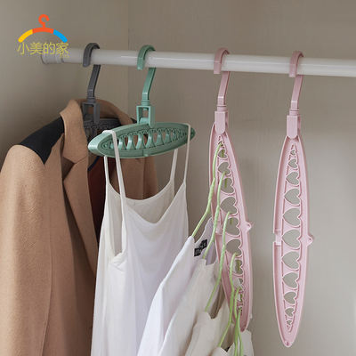 Creative magic storage clothes rack, foldable slide rail snap-fit clothes drying rack, Douyin multi-functional multi-hole clothes drying rack