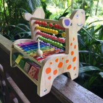 undercover Wooden Deer Knocking Rack Multifunctional Toys 4 Optional Beads