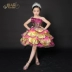 Trẻ em ăn mặc một vai trang phục cô gái hoa cưới váy công chúa váy cô gái chủ nhà sàn catwalk trình diễn catwalk