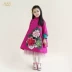 Xin chào vào trang phục thiếu nhi phong cách Trung Hoa hồng đỏ cải tiến sườn xám tổ chức biểu diễn trang phục chụp ảnh váy catwalk váy trẻ em Váy trẻ em