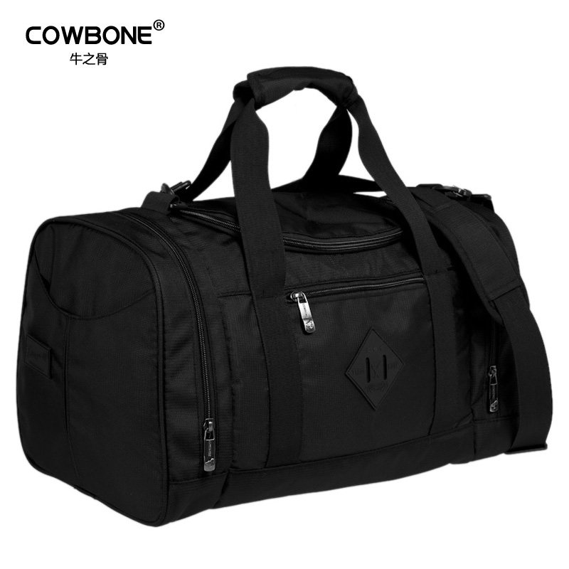 Cow bone large capacity travel bag men's leisure sports fitness bag women's shoulder shoulder bag portable short distance travel bag