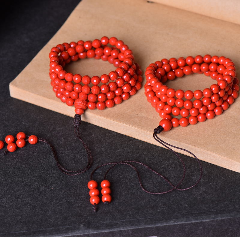 Natural Zhusha 108 Pearl Fraud Ball Handheld necklace pendant multiple circle bracelet national wind diamond face string of ball ball 6