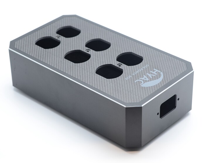 HY-audio CGT series pure aluminum alloy hollowed out carbon fiber panel power strip socket box