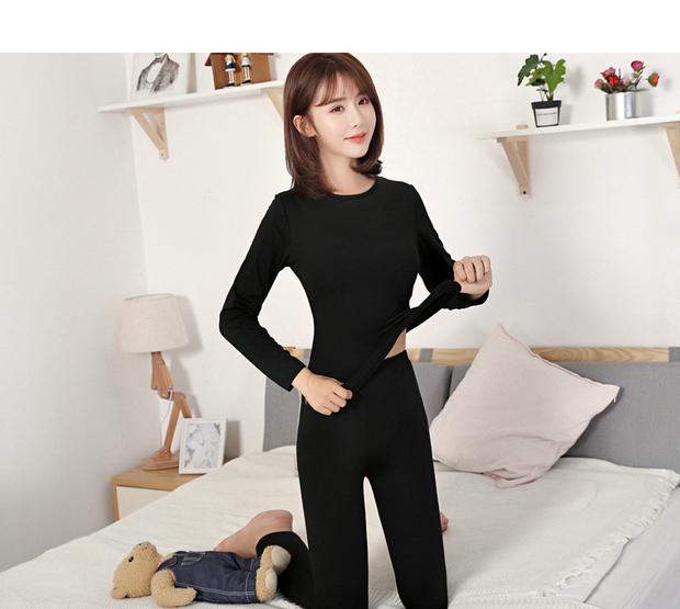 Quần lót nữ phần mỏng cộng với nhung mùa đông bó sát của bộ quần áo mùa thu quần dài phù hợp với mùa đông cơ thể dễ thương bụng học sinh kiểu đồ bộ đẹp