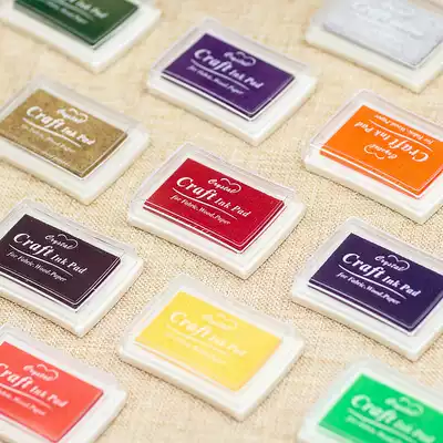 Finger painting color seal rubber stamp seal box Children's fingerprint seal hand account DIY decorative ink pad