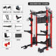Accszien Little Flying Bird Comprehensive Squat Training Rack Home Gym Multifunctional Smith Squat Bench Press Rack