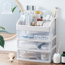 Net red cosmetics storage box desktop dormitory students home dust-proof simple dressing table skin care rack