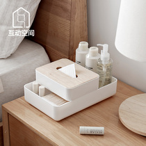 Minimalist Creative Tissue Box Nordic Wind Home Living Room Tea Table Multifunction Cute Crambox Remote Control Containing Box