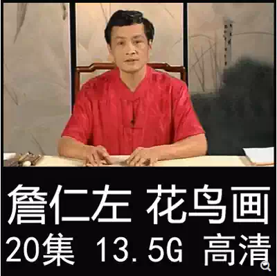 Zhan Renzuo freehand flowers and birds Chinese painting teaching video tutorial 20 lectures Ink art painting