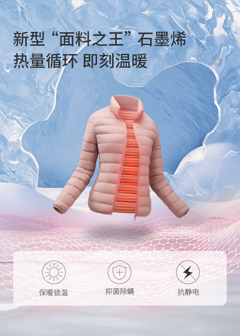 断码好价 高梵 女士 石墨烯 90白鸭绒羽绒服 图2