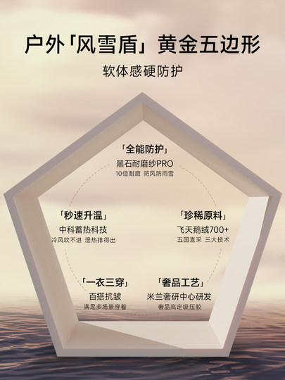 [Gaofan Windbreaker Shell 4.0 Five Points]Black Gold Goose down Jacket Outdoor Three-In-One Black down Jacket Short Coat for Women