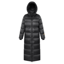 (Govan Black Gold Goose Down Jacket) Queen 2 0 Ten Grid Down Jacket Womens Long Waist Black Thick Jacket Winter