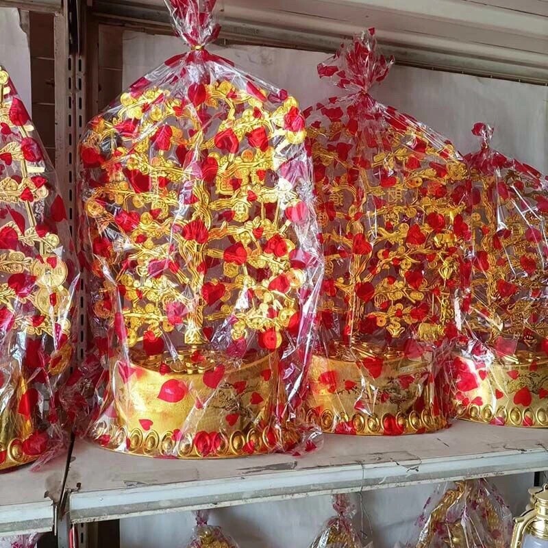 Qingming Festival Sacrificial Offerings Money Tree Treasure Bowl Funeral Supplies Five-Year Anniversary Golden 3D Money Tree Wholesale