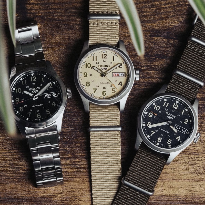 Seiko No. 5 Watch for Men and Women, Classic Military Watch, Large Numbers, Casual Waterproof Mechanical Watch Srpj85 87