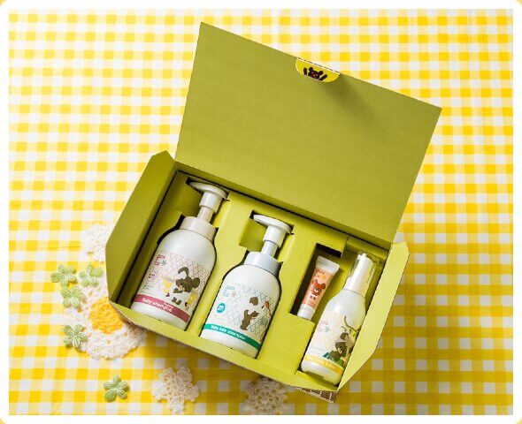 Japan direct mail mamakids baby shower gel shampoo moisturizer cream cartoon set