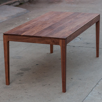 Custom American black walnut desk log furniture Japanese Nordic desk minimalist conference table solid wood dining table