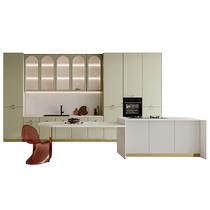 Gold Kitchen Cabinet Cabinets Custom overall small family Type of glass cabinet kitchen Cuisine kitchen cabinet Hearth Cabinet Integrated Furnishing Design