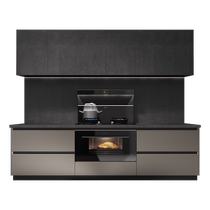 Gold Medal Kitchen Cabinet Kitchen Integrated Cabinet Customized Home Quartz Stone Countertop Stove Cabinet Electricity Integrated Kitchen
