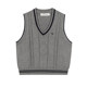 Tokyo Shijijk Autumn Japanese College Gray Sweater Knitted Vest Vest Sasa Honno niche top