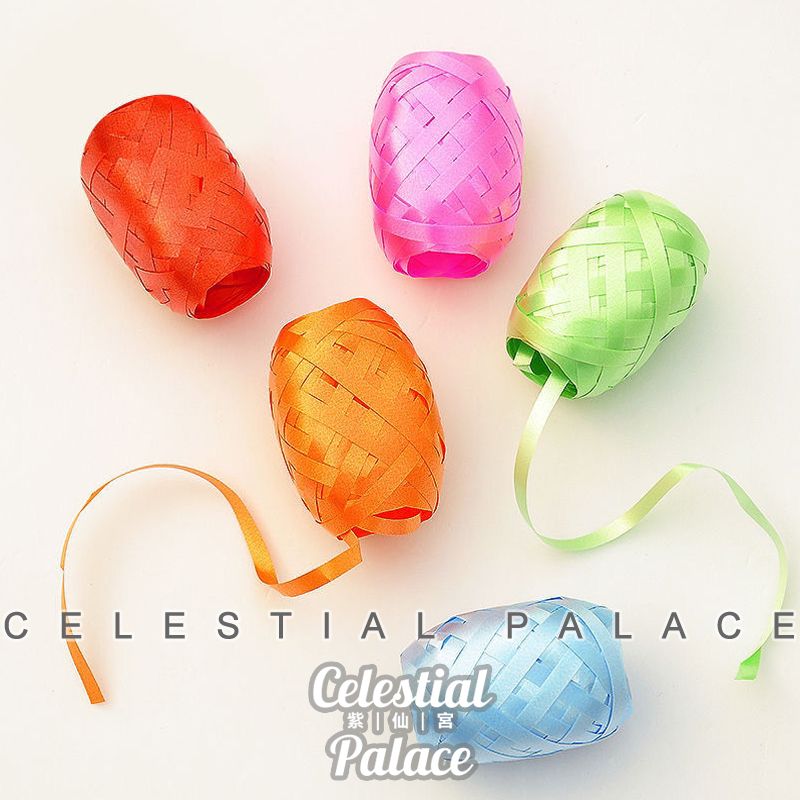 Egg-shaped silver 10-meter wedding room ribbon ribbon tassel birthday arrangement flag balloon accessories decoration tied rope laser