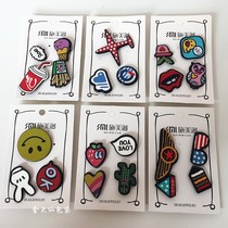 Set brooch bear ins cute versatile decorative pin buckle brooch soft cute pin jewelry bag accessories