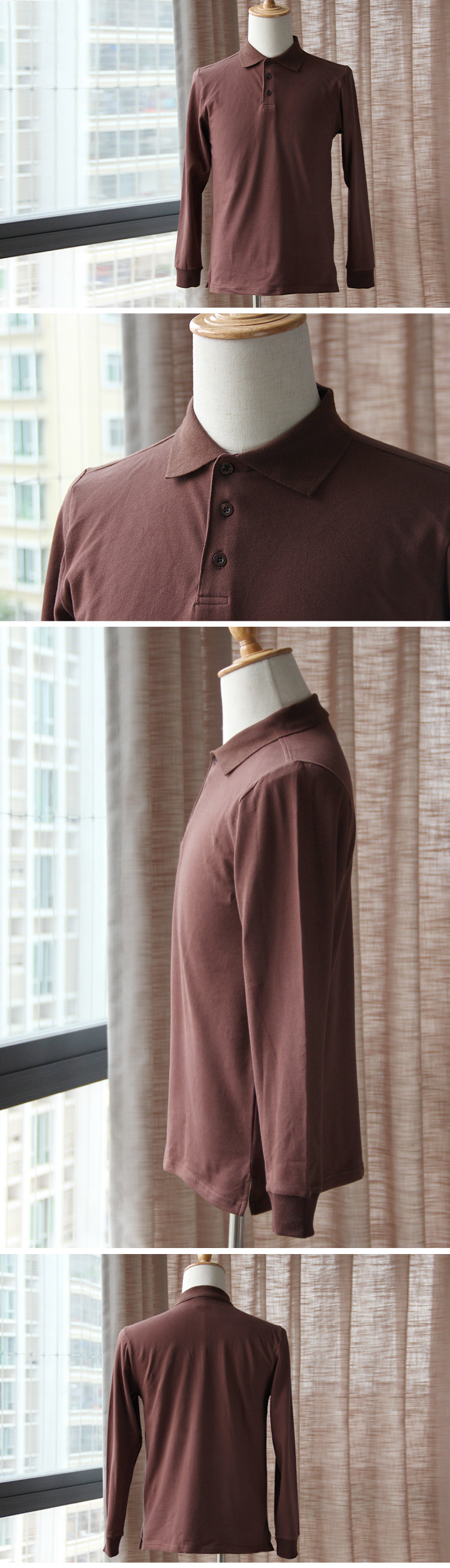 Áo thun polo tay dài nam và nữ mặc áo blouse giản dị đội áo khoác mùa thu đông áo polo đồng phục