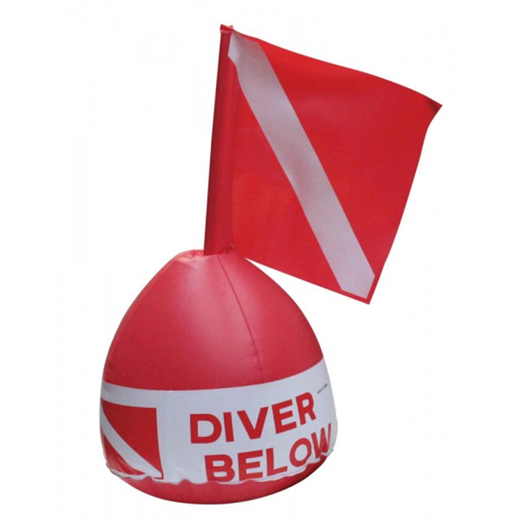 Scuba Diving Ball DIVER BELOWPVC Scuba Diving Buoy Mouth Blow Inflatable Buoys Surface Signal Diving
