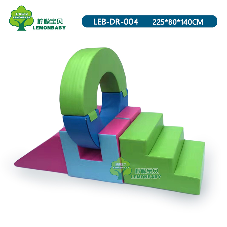 Children's Software Sports Early Education Toys Kindergarten Ground Mat Combined Building Blocks Walking Tunnel Large Climbing Slide Drill Hole