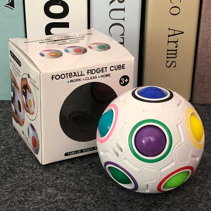 Magic Rainbow Ball Press Creative Soccer Kids Puzzle Science Teaching Toy Alien Puzzle Cube Intelligence Toy