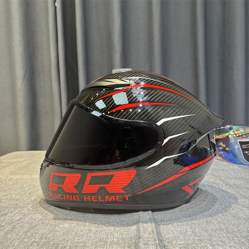 Qike111 Full-Face Helmet Special Motorcycle Transparent Black Color High-Definition Lens Does Not Include Helmet