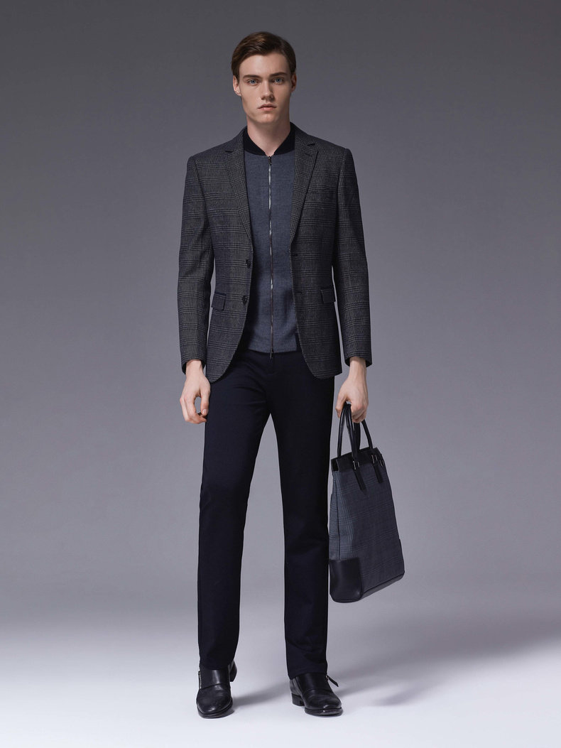 劲霸男装西服秋季新款休闲时尚商务单西服上衣外套男|BXFL3517