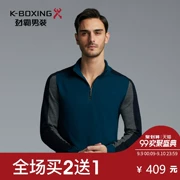 Jinba của nam giới đan cardigan mùa thu và mùa đông áo len mới kinh doanh bình thường của nam giới cao cổ áo len nam FYYJ3330