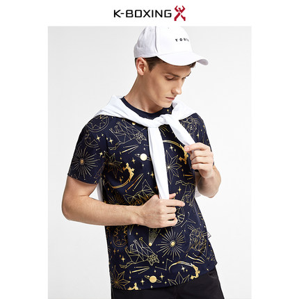 【专柜新品】劲霸男士漫威系列惊奇队长图案短袖棉T恤|CTCD2125