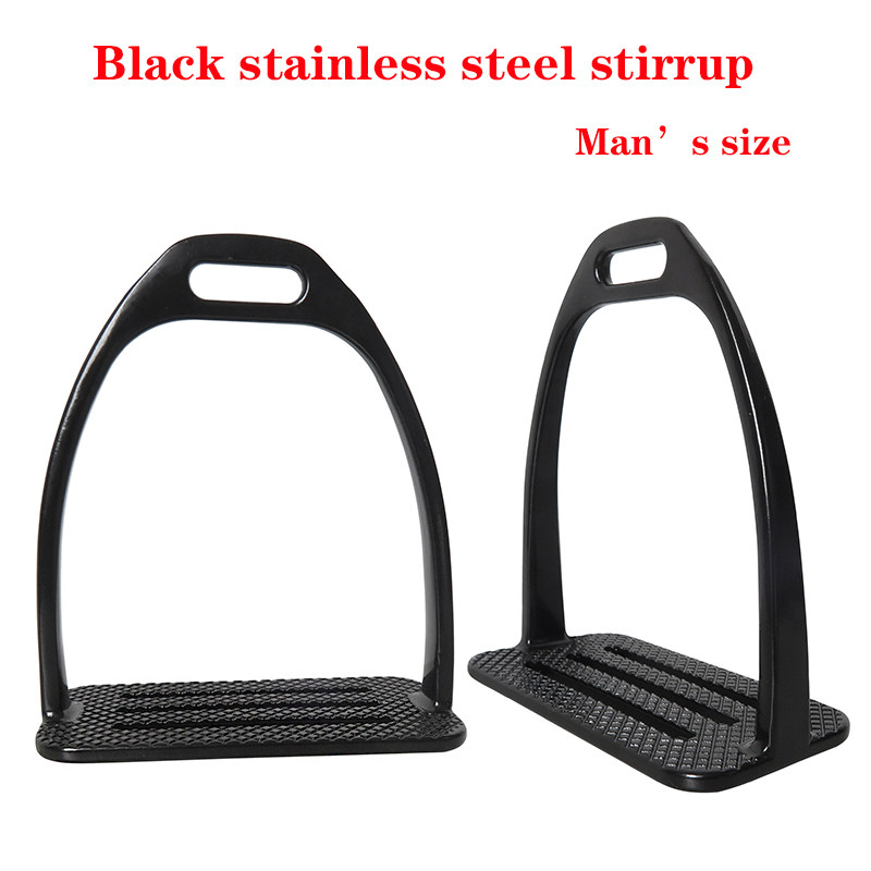 Stainless steel hair black stirrups will not rust inner width 125 mm pedal non-slip handling ST2115