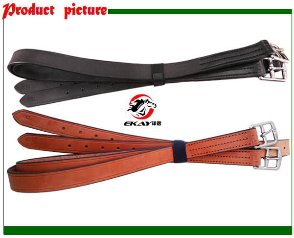 High quality cowhide horse pedal belt, military saddle, special stirrup belt for tourist saddles. The inner webbing reinforcement is particularly tensile resistant