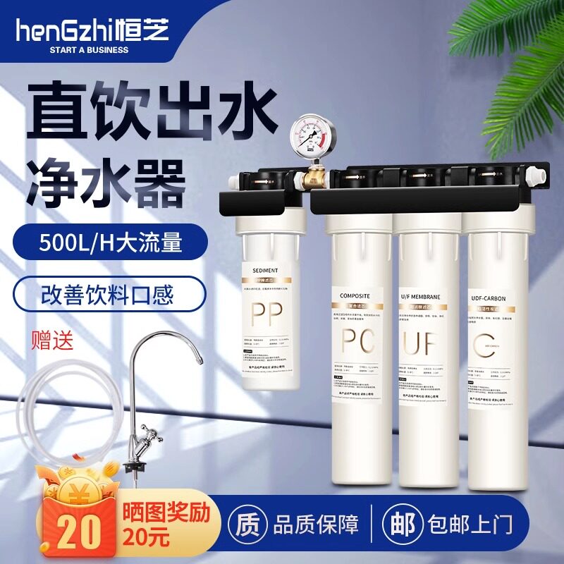 Hengzhi water purifier commercial milk tea shop kitchen restaurant household direct drinking tap water purifier filter