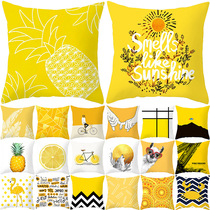 Yellow pineapple leaf Cushion Cover Printed Pillow case