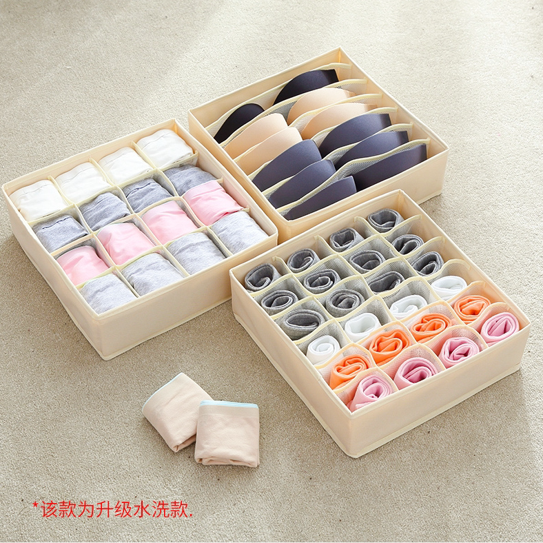 foldable underwear socks drawer Bra organiser storage box-Ta