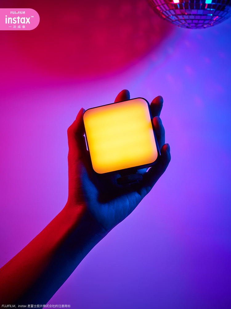 Fujifilm/Fuji Instant Imaging Mini Evo Dedicated Fill Light Original Instant Camera Peripheral Magnetic Rgb Fill Light with Adjustable Color Temperature