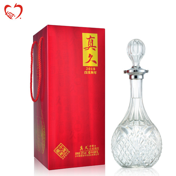 泸州老窖旗下 真久 老窖戊戌狗年 52度浓香型白酒 1000ml 礼盒装 天猫优惠券折后￥98包邮（￥298-200优惠券）