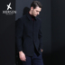 Mùa thu và mùa đông áo len nguyên chất nam ngắn áo khoác len áo khoác ve áo kinh doanh thường lỏng lẻo kích thước lớn quần áo len nam áo vest nam đẹp Áo len
