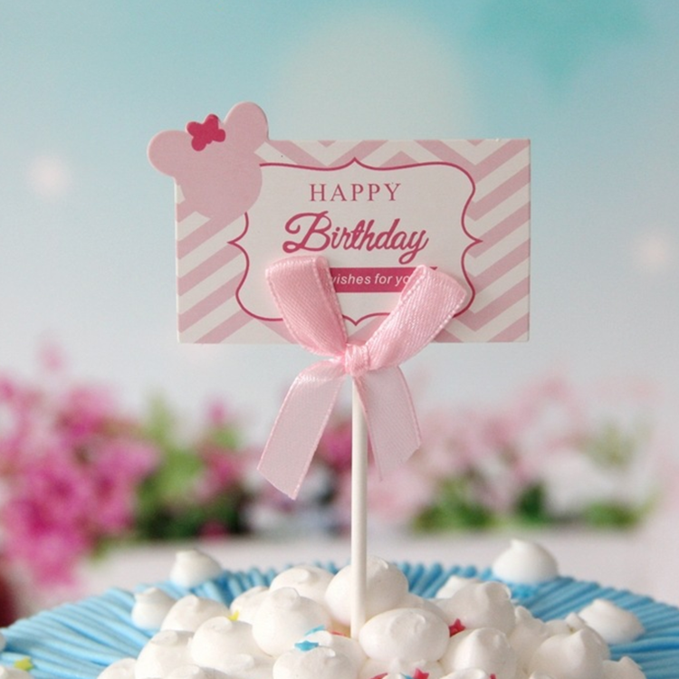 New Cake Small Inserts Decorated butterfly knot Birthday Cake Decoration Inserted party Sweet Pint Card Insert Flag