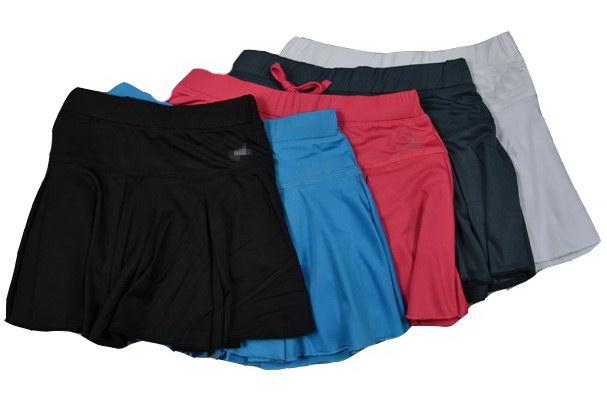 Váy thể thao nữ mới váy cầu lông hiệu suất váy khiêu vũ váy cổ vũ váy trắng (có quần) trang phục thể thao nữ