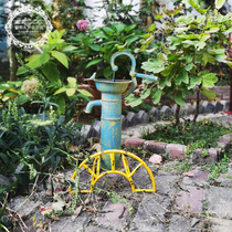 Retro wrought iron garden hose tray courtyard outdoor indoor water Press Machine wall decoration wall decoration